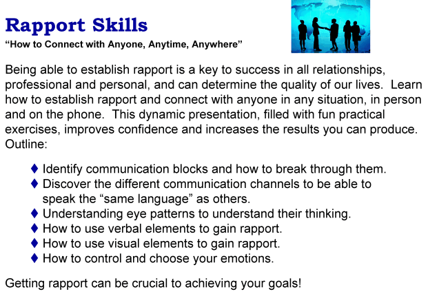 Ronald Kaufman rapport skills keynote